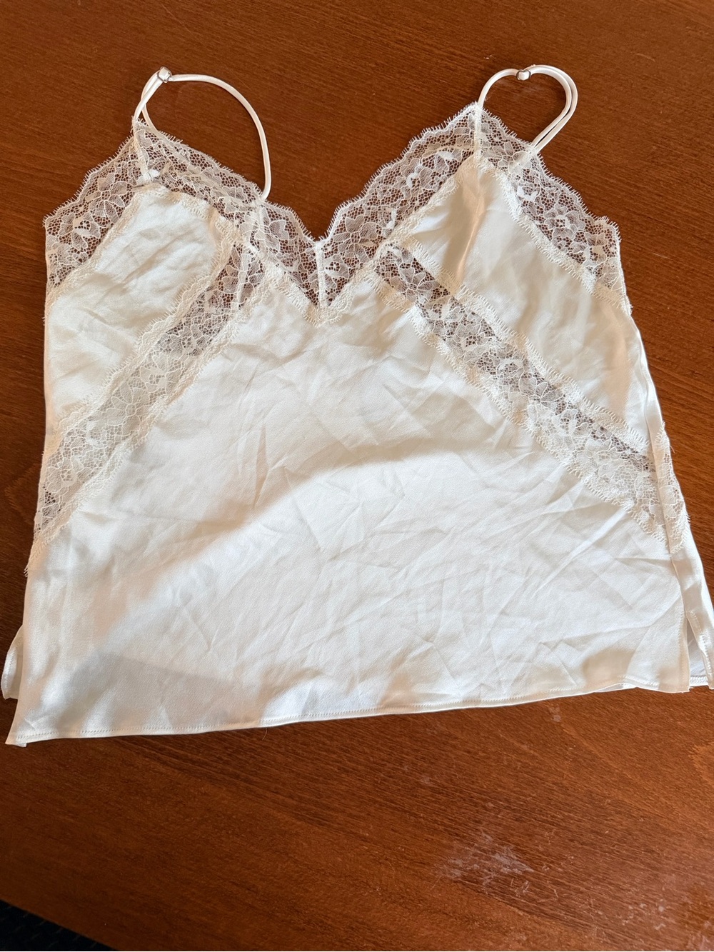 Victoria's Secret Ivory Lace-Trim Camisole